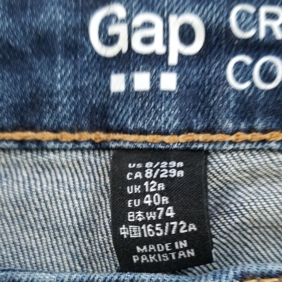 GAP‎ Women's Frayed Hem Crop Kick Jeans Size 8/29 - Picture 9 of 12